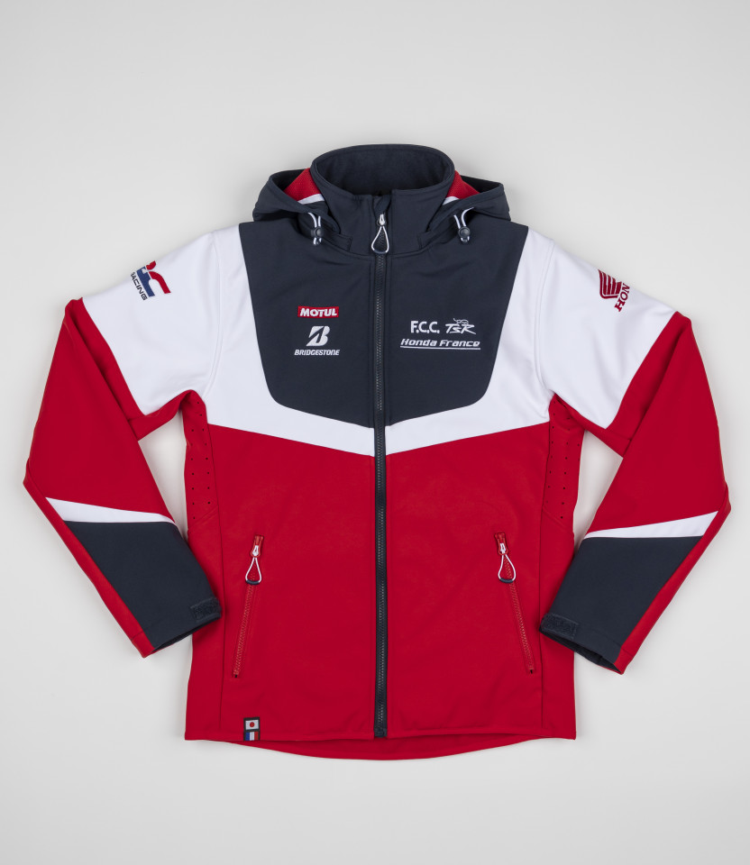 Veste softshell racing tricolore F.C.C. TSR Honda France