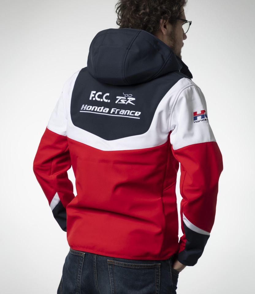 Veste softshell racing tricolore F.C.C. TSR Honda France