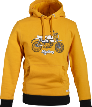 Sweat à capuche Monkey jaune